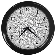 Triangle Poly Low Poly Background Wall Clock (black) by Vaneshart