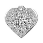 Triangle Poly Low Poly Background Dog Tag Heart (Two Sides) Front