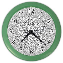 Triangle Poly Low Poly Background Color Wall Clock by Vaneshart