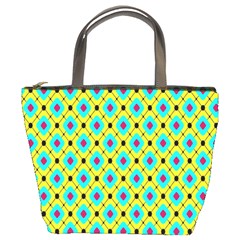 Pattern Tiles Square Design Modern Bucket Bag by Vaneshart