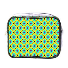 Pattern Tiles Square Design Modern Mini Toiletries Bag (one Side) by Vaneshart