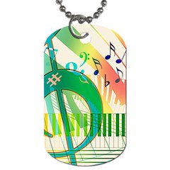 Music Piano Treble Clef Clef Dog Tag (two Sides) by Vaneshart