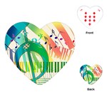 Music Piano Treble Clef Clef Playing Cards Single Design (Heart) Front