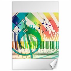 Music Piano Treble Clef Clef Canvas 20  X 30 