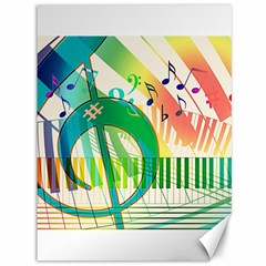 Music Piano Treble Clef Clef Canvas 36  X 48  by Vaneshart