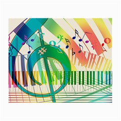 Music Piano Treble Clef Clef Small Glasses Cloth (2 Sides) by Vaneshart