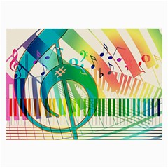 Music Piano Treble Clef Clef Large Glasses Cloth by Vaneshart