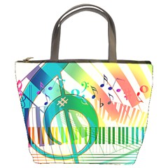 Music Piano Treble Clef Clef Bucket Bag by Vaneshart