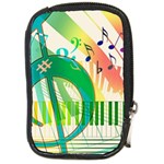 Music Piano Treble Clef Clef Compact Camera Leather Case Front