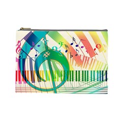 Music Piano Treble Clef Clef Cosmetic Bag (large) by Vaneshart