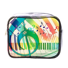 Music Piano Treble Clef Clef Mini Toiletries Bag (one Side) by Vaneshart