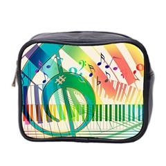 Music Piano Treble Clef Clef Mini Toiletries Bag (two Sides) by Vaneshart