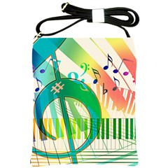 Music Piano Treble Clef Clef Shoulder Sling Bag by Vaneshart