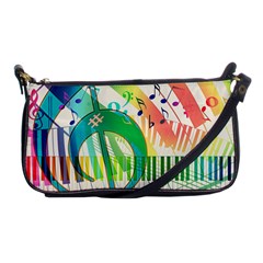 Music Piano Treble Clef Clef Shoulder Clutch Bag by Vaneshart