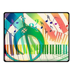 Music Piano Treble Clef Clef Fleece Blanket (small) by Vaneshart