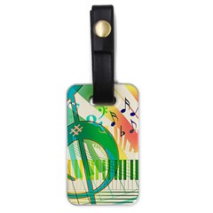 Music Piano Treble Clef Clef Luggage Tag (one Side) by Vaneshart