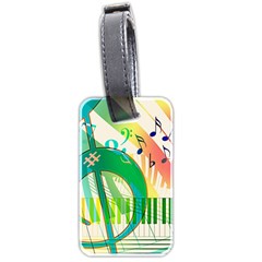 Music Piano Treble Clef Clef Luggage Tag (two Sides) by Vaneshart