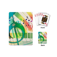 Music Piano Treble Clef Clef Playing Cards Single Design (mini) by Vaneshart