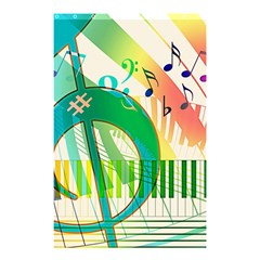 Music Piano Treble Clef Clef Shower Curtain 48  X 72  (small)  by Vaneshart