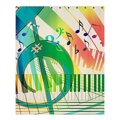 Music Piano Treble Clef Clef Shower Curtain 60  X 72  (medium)  by Vaneshart