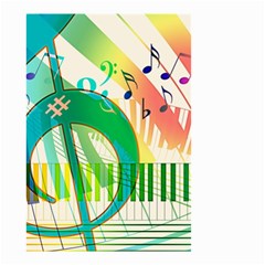 Music Piano Treble Clef Clef Small Garden Flag (two Sides) by Vaneshart