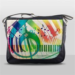 Music Piano Treble Clef Clef Messenger Bag by Vaneshart