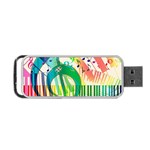 Music Piano Treble Clef Clef Portable USB Flash (Two Sides) Front