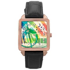 Music Piano Treble Clef Clef Rose Gold Leather Watch  by Vaneshart