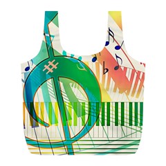 Music Piano Treble Clef Clef Full Print Recycle Bag (l) by Vaneshart