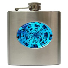 Social Media Smartphone Monitor Hip Flask (6 Oz) by Vaneshart