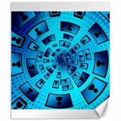 Social Media Smartphone Monitor Canvas 20  X 24  by Vaneshart