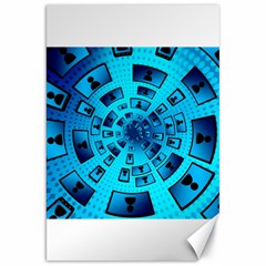 Social Media Smartphone Monitor Canvas 20  X 30  by Vaneshart