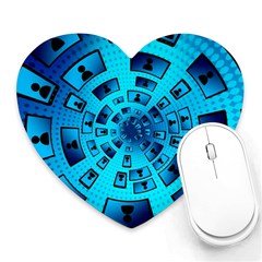 Social Media Smartphone Monitor Heart Mousepads by Vaneshart