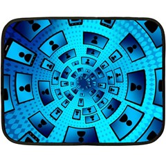 Social Media Smartphone Monitor Fleece Blanket (mini) by Vaneshart