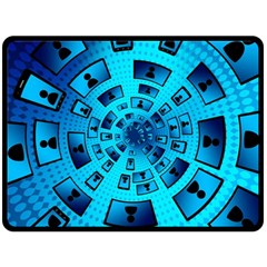 Social Media Smartphone Monitor Fleece Blanket (large)  by Vaneshart