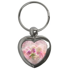 Nature Landscape Flowers Peonie Key Chain (heart)