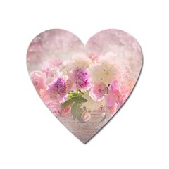 Nature Landscape Flowers Peonie Heart Magnet by Vaneshart