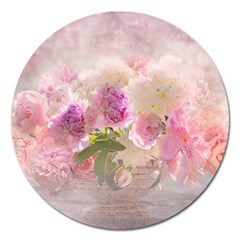 Nature Landscape Flowers Peonie Magnet 5  (round) by Vaneshart