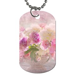 Nature Landscape Flowers Peonie Dog Tag (two Sides) by Vaneshart