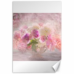 Nature Landscape Flowers Peonie Canvas 12  X 18  by Vaneshart