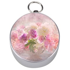 Nature Landscape Flowers Peonie Silver Compasses by Vaneshart