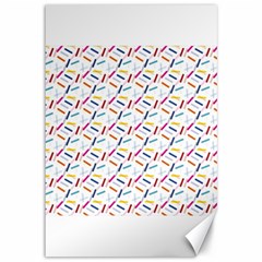 Sprinkles Flat Design Patter Food Canvas 12  X 18  by Vaneshart