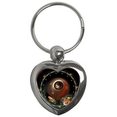 Pattern Background Swinging Design Key Chain (heart)