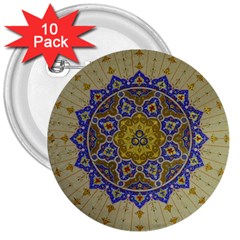 Image Star Pattern Mosque Tashkent 3  Buttons (10 Pack)  by Vaneshart