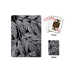 Fern Leaves Foliage Black And White Playing Cards Single Design (mini) by Vaneshart