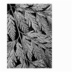 Fern Leaves Foliage Black And White Small Garden Flag (two Sides) by Vaneshart