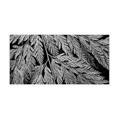 Fern Leaves Foliage Black And White Yoga Headband by Vaneshart