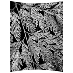 Fern Leaves Foliage Black And White Back Support Cushion by Vaneshart