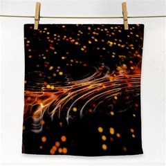 Abstract Background Particles Wave Face Towel by Vaneshart