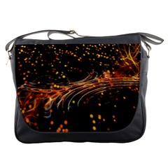 Abstract Background Particles Wave Messenger Bag